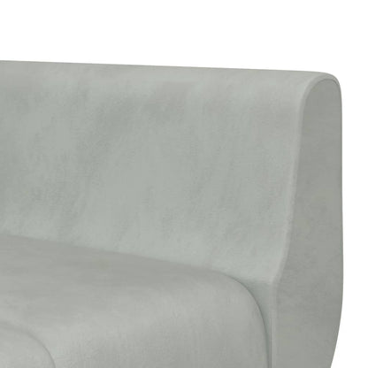 Schlafsofa in L-Form Hellgrau 275x140x70 cm Samt