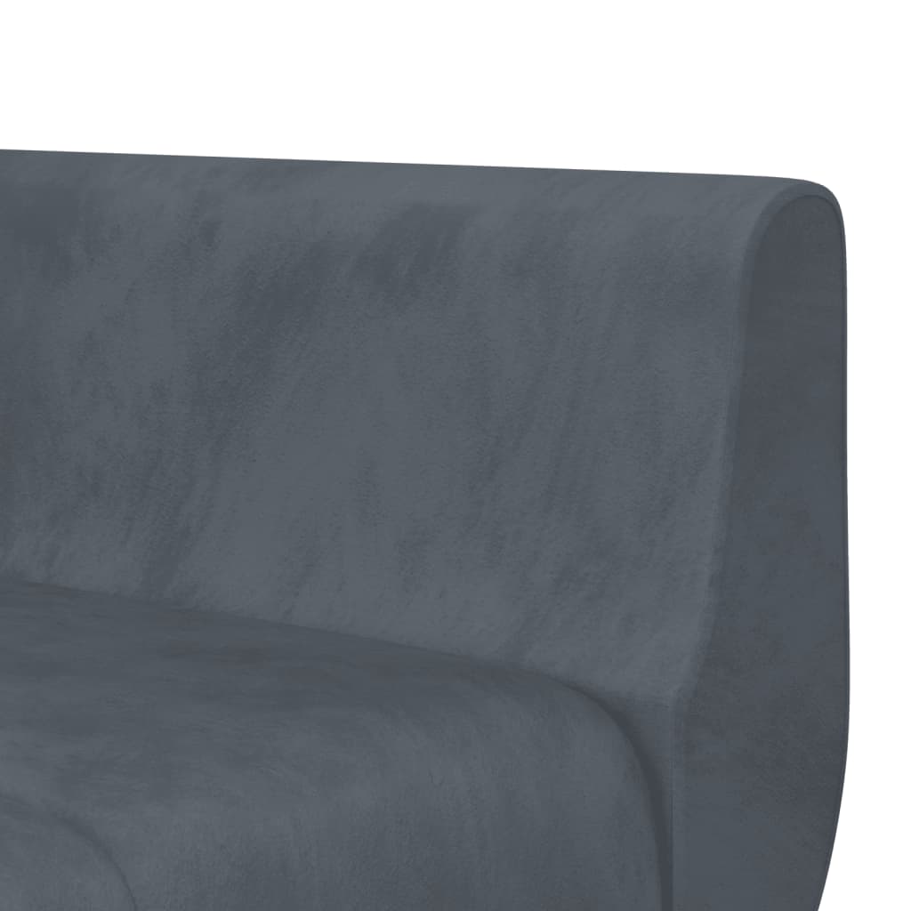 Schlafsofa in L-Form Dunkelgrau 275x140x70 cm Samt