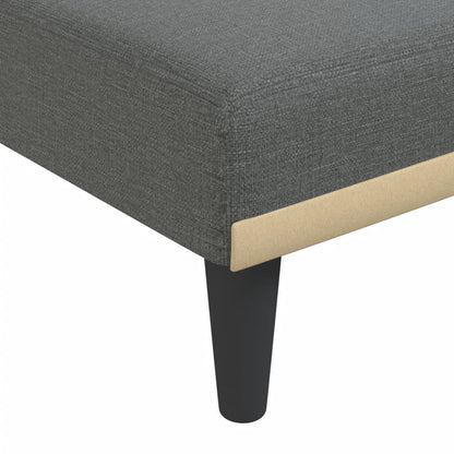 Schlafsofa in L-Form Dunkelgrau 275x140x70 cm Stoff