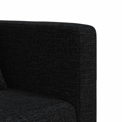 Schlafsofa in L-Form Schwarz 275x140x70 cm Stoff