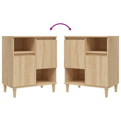 Sideboards 2 Stk. Sonoma-Eiche 60x35x70 cm Holzwerkstoff