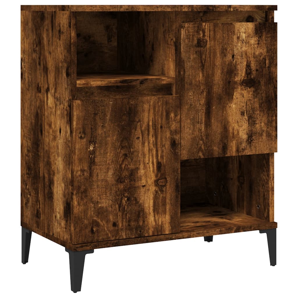 Sideboards 2 Stk. Räuchereiche 60x35x70 cm Holzwerkstoff