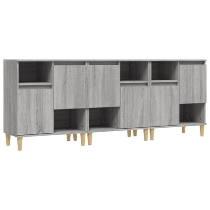 Sideboards 3 Stk. Grau Sonoma 60x35x70 cm Holzwerkstoff