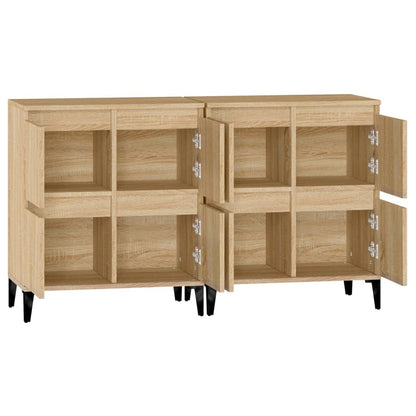 Sideboards 2 Stk. Sonoma-Eiche 60x35x70 cm Holzwerkstoff