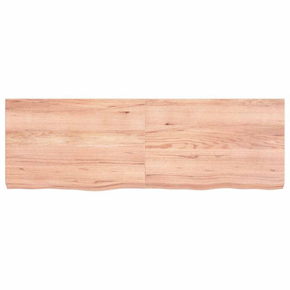 Waschtischplatte Hellbraun 120x40x(2-6) cm Massivholz Behandelt