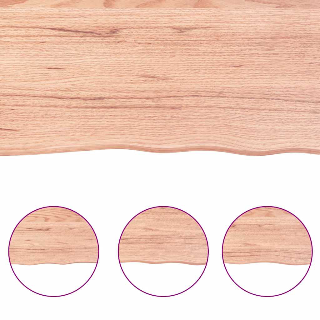 Waschtischplatte Hellbraun 140x60x(2-4) cm Massivholz Behandelt