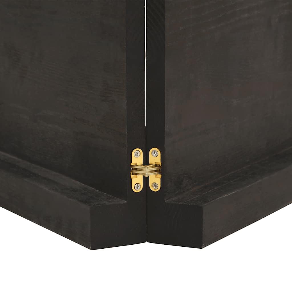 Tischplatte Dunkelbraun 180x50x(2-6)cm Massivholz Eiche