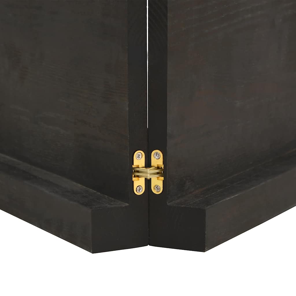 Tischplatte Dunkelbraun 180x60x(2-6)cm Massivholz Eiche