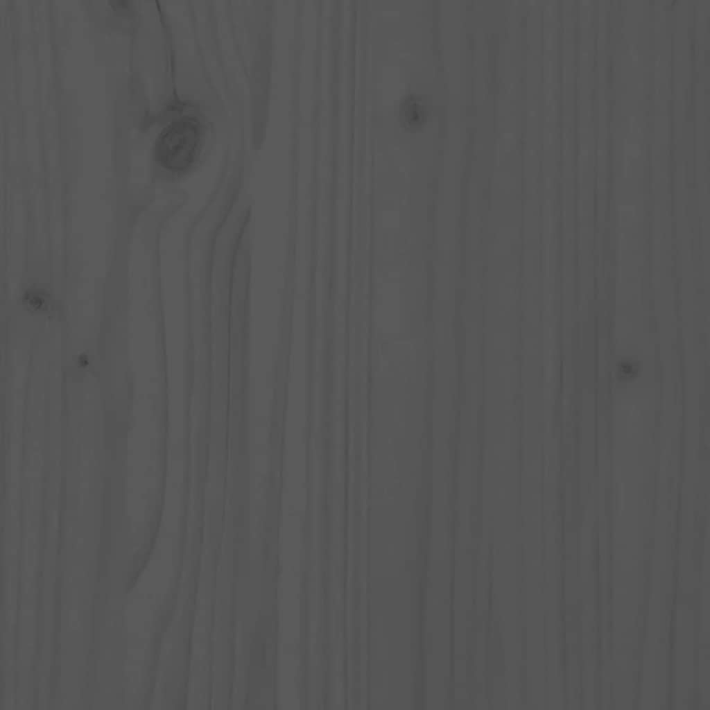 6-tlg. Garten-Lounge-Set mit Kissen Grau Massivholz