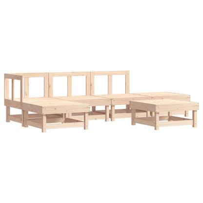 6-tlg. Garten-Lounge-Set Massivholz Kiefer