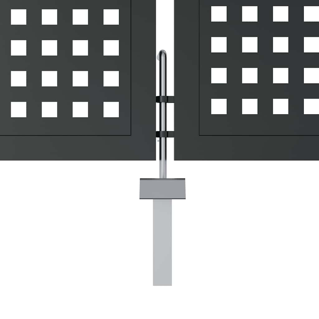 Gartentor Anthrazit 400x125 cm Stahl