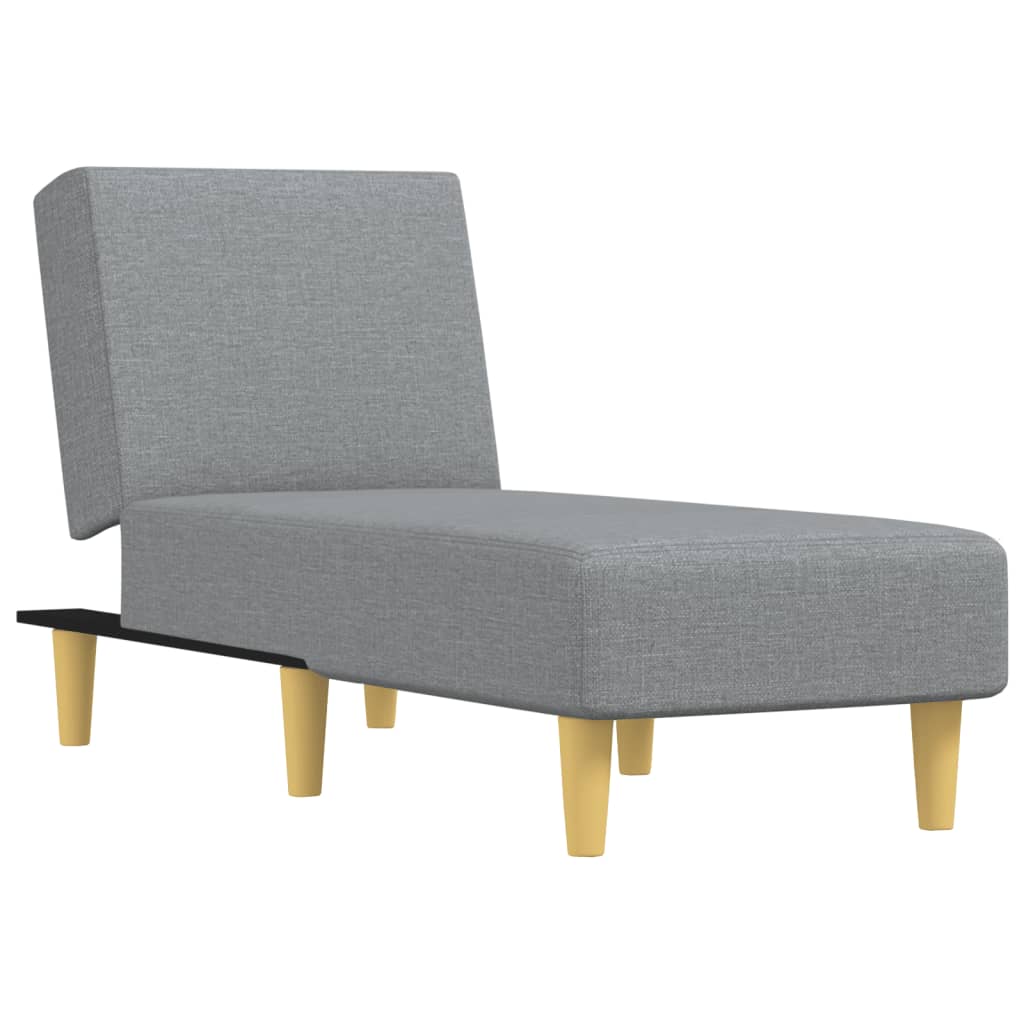 Chaiselongue Hellgrau Stoff