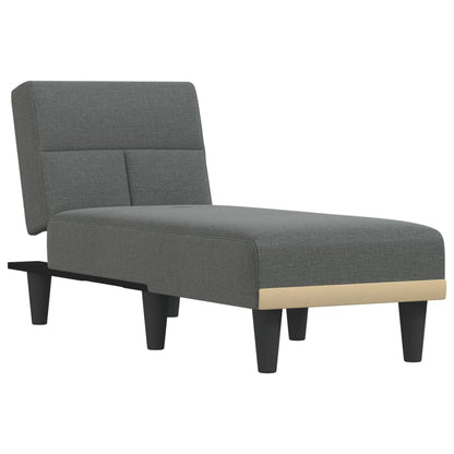 Chaiselongue Dunkelgrau Stoff