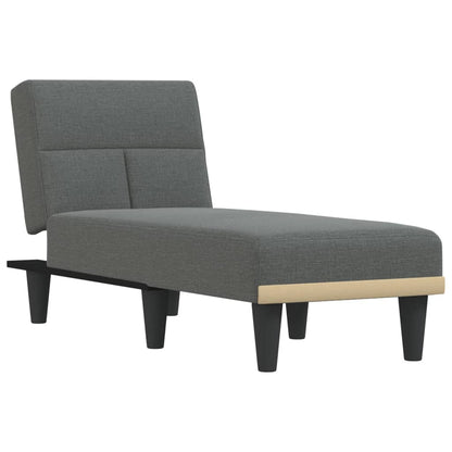 Chaiselongue Dunkelgrau Stoff