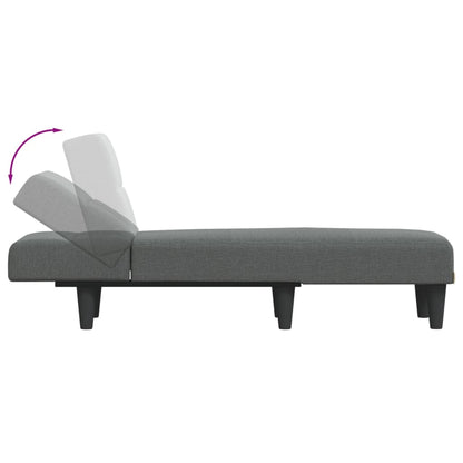 Chaiselongue Dunkelgrau Stoff