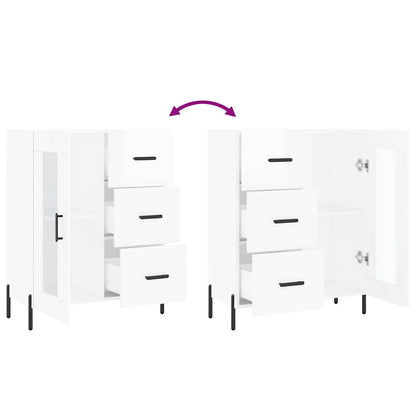 Sideboard Hochglanz-Weiß 69,5x34x90 cm Holzwerkstoff