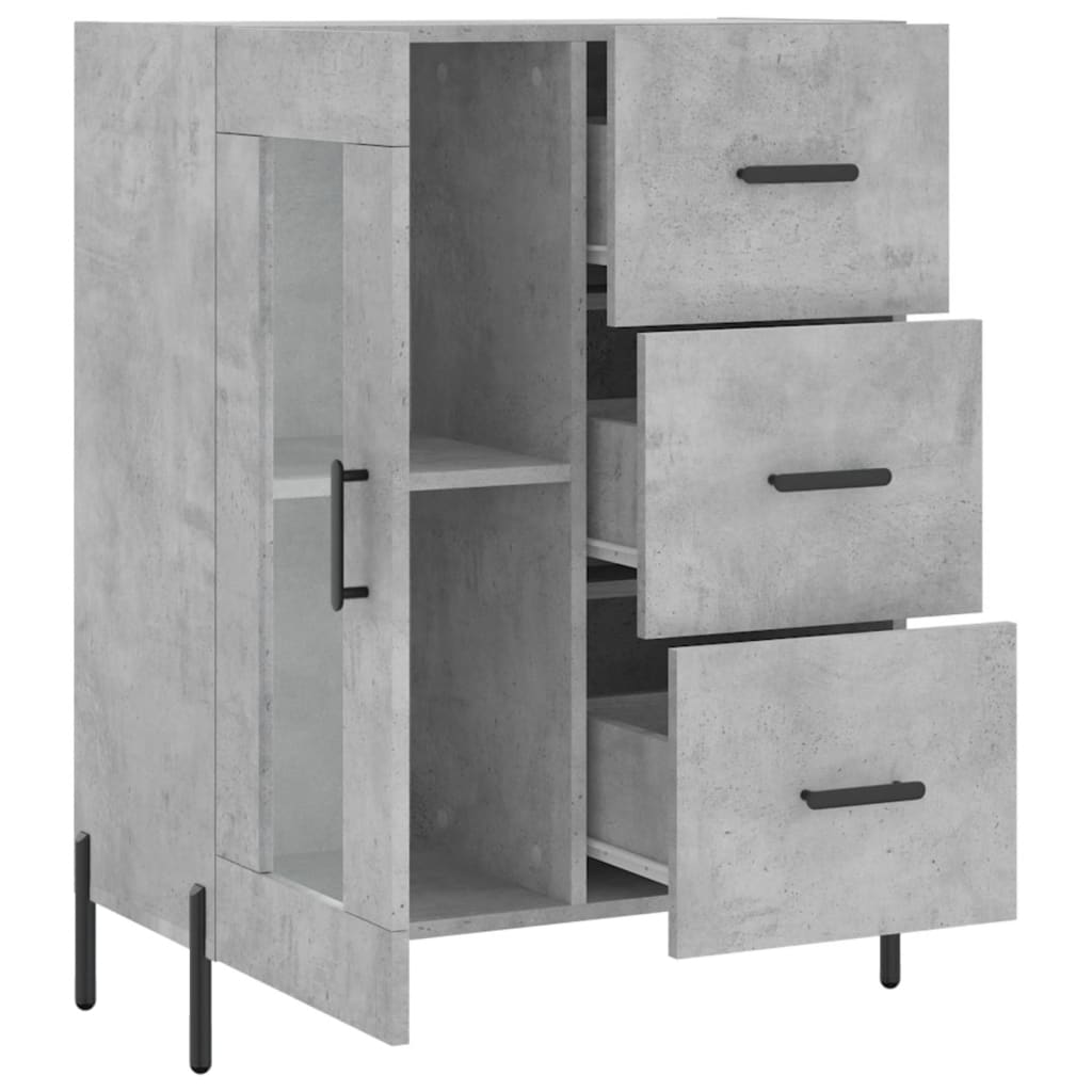 Sideboard Betongrau 69,5x34x90 cm Holzwerkstoff
