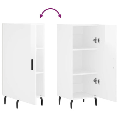 Sideboard Hochglanz-Weiß 34,5x34x90 cm Holzwerkstoff