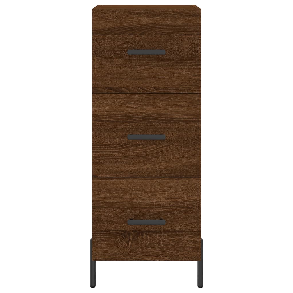 Sideboard Braun Eichen-Optik 34,5x34x90 cm Holzwerkstoff