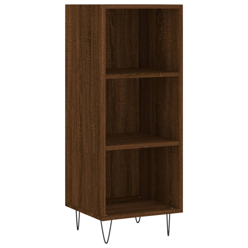 Sideboard Braun Eichen-Optik 34,5x32,5x90 cm Holzwerkstoff