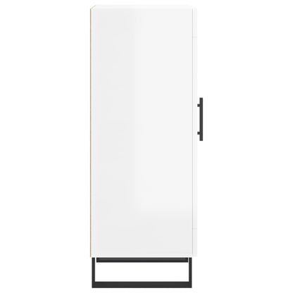 Sideboard Hochglanz-Weiß 34,5x34x90 cm Holzwerkstoff