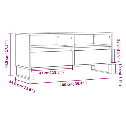 TV-Schrank Sonoma-Eiche 100x34,5x44,5 cm Holzwerkstoff