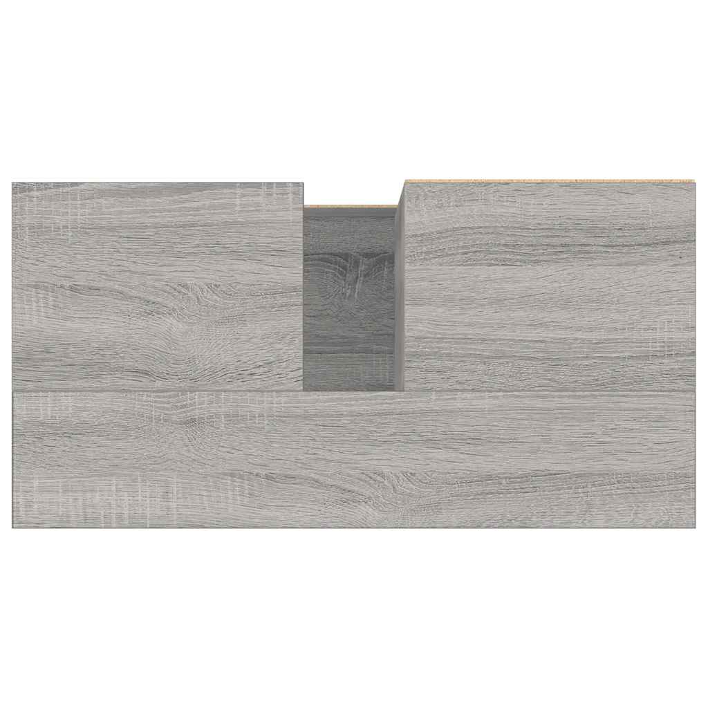 Badschrank Grau Sonoma 65x33x60 cm Holzwerkstoff