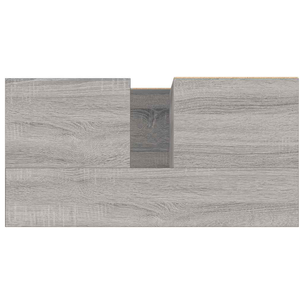 Badschrank Grau Sonoma 65x33x60 cm Holzwerkstoff