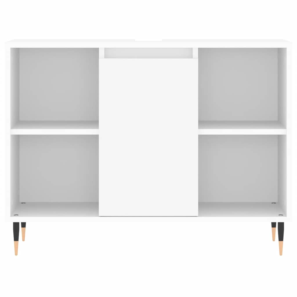 Badschrank Weiß 80x33x60 cm Holzwerkstoff