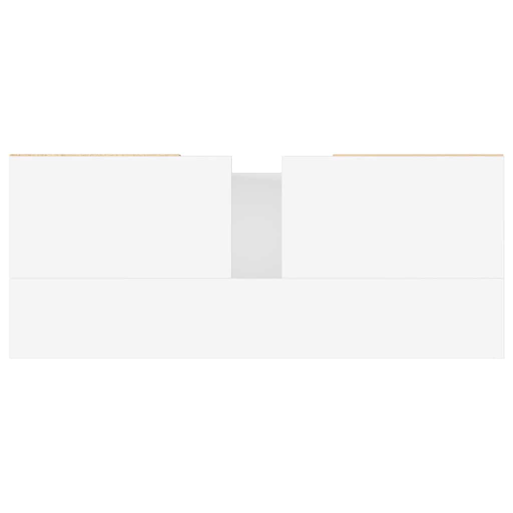 Badschrank Weiß 80x33x60 cm Holzwerkstoff