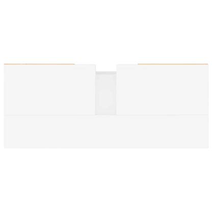 Badschrank Hochglanz-Weiß 80x33x60 cm Holzwerkstoff