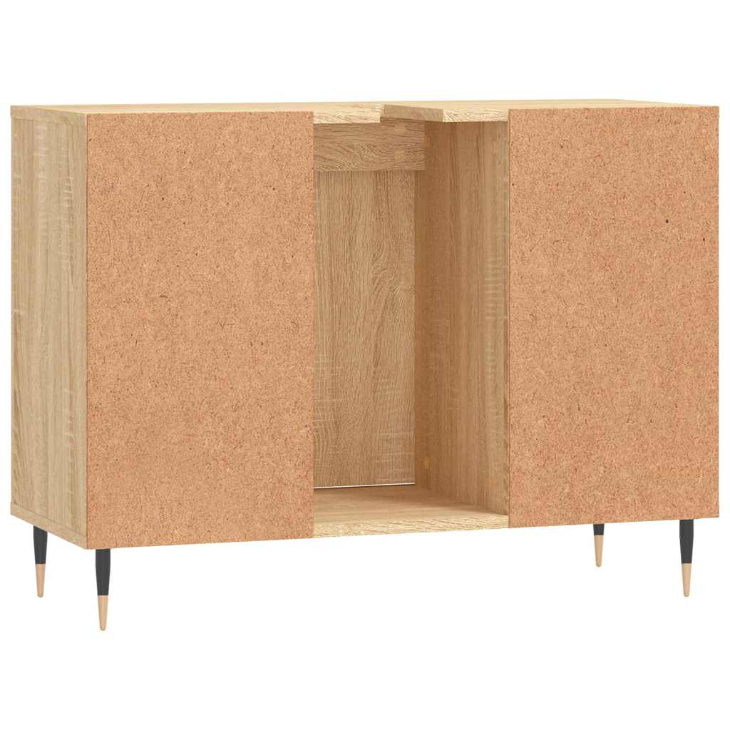 Badschrank Sonoma-Eiche 80x33x60 cm Holzwerkstoff