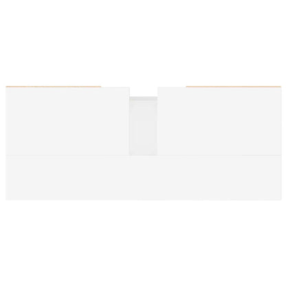 Badschrank Hochglanz-Weiß 80x33x60 cm Holzwerkstoff