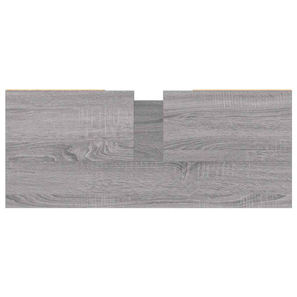Badschrank Grau Sonoma 80x33x60 cm Holzwerkstoff