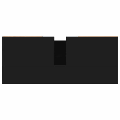 Badschrank Schwarz 80x33x60 cm Holzwerkstoff