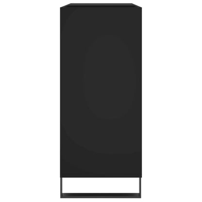 Plattenschrank Schwarz 84,5x38x89 cm Holzwerkstoff