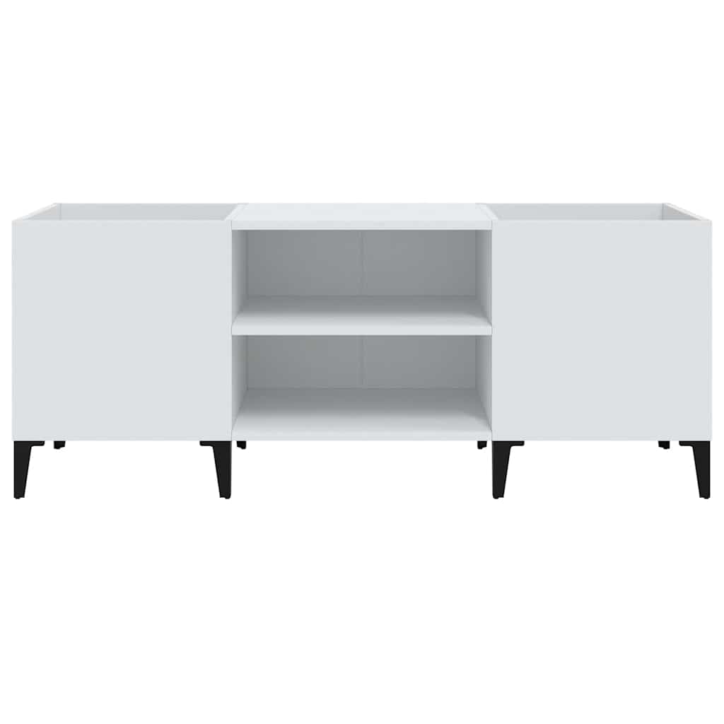 Plattenschrank Weiß 121x38x48 cm Holzwerkstoff