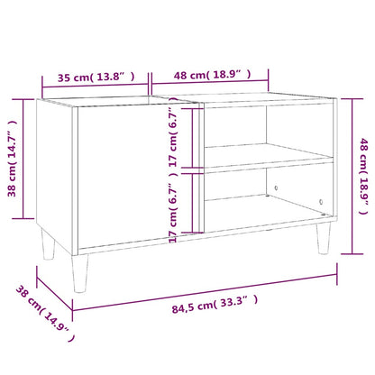 Plattenschrank Räuchereiche 84,5x38x48 cm Holzwerkstoff