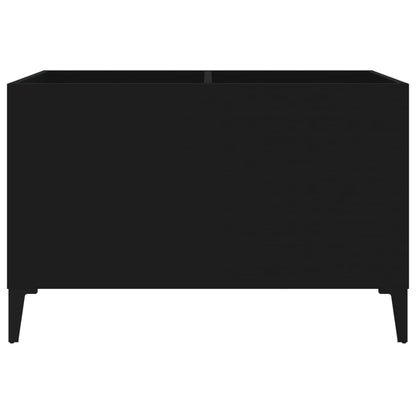 Plattenschrank Schwarz 74,5x38x48 cm Holzwerkstoff