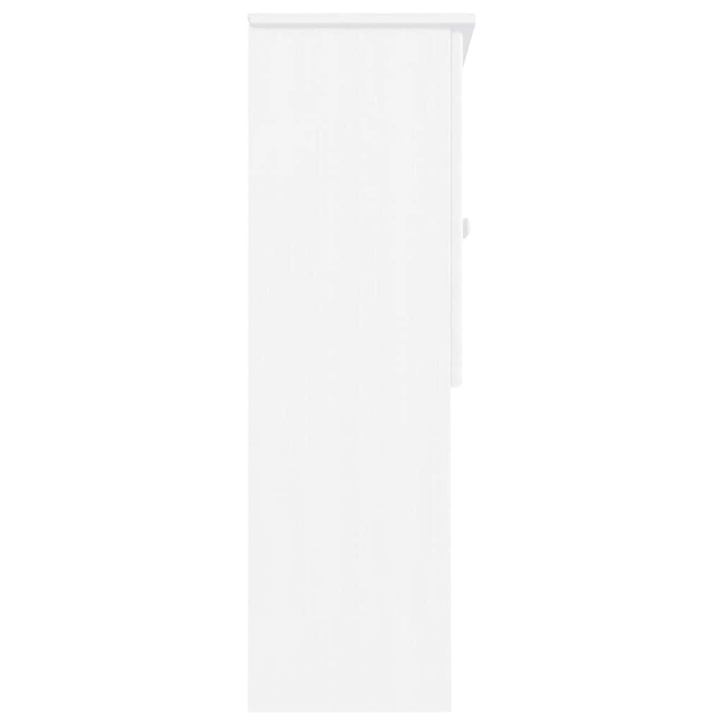 Sideboard-Aufsatz ALTA Weiß 77x30x92 cm Massivholz Kiefer