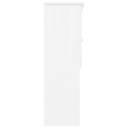 Sideboard-Aufsatz ALTA Weiß 77x30x92 cm Massivholz Kiefer