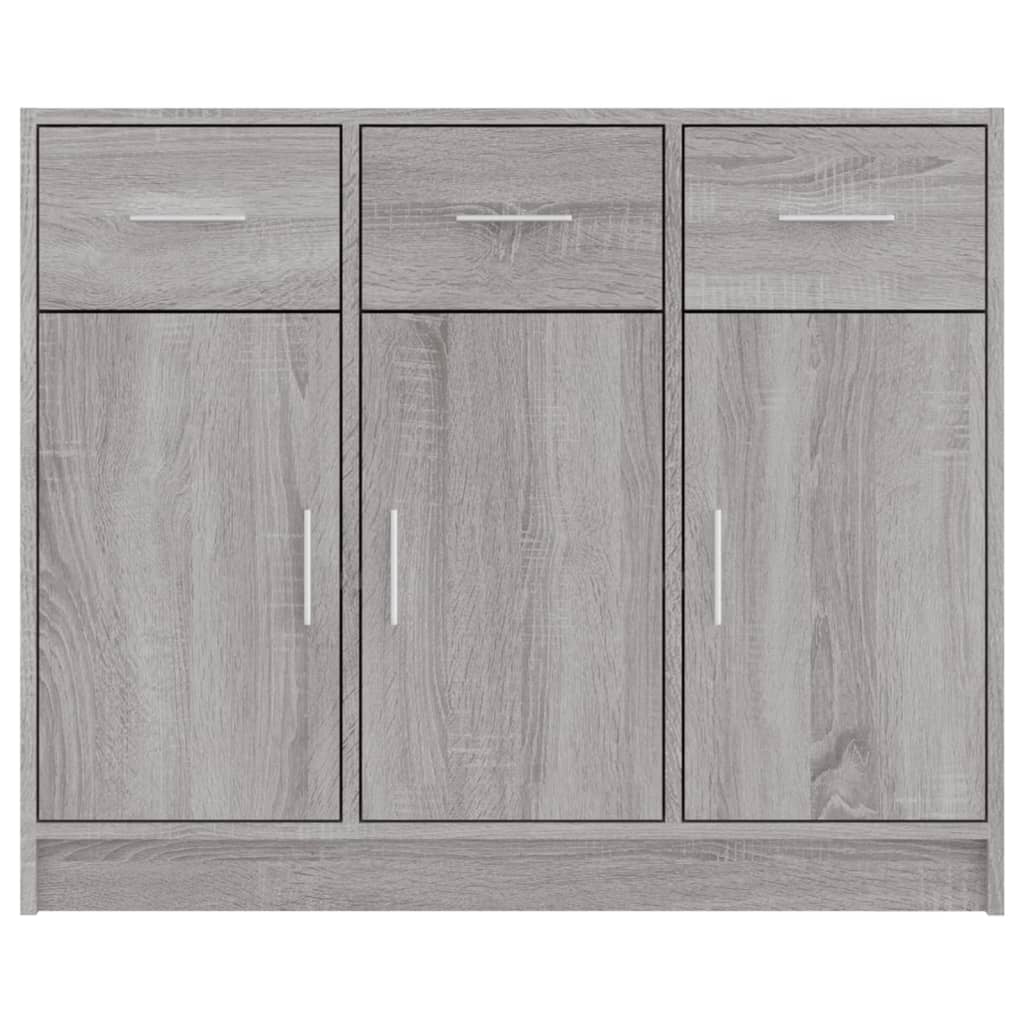 Sideboard Grau Sonoma 91x28x75 cm Holzwerkstoff