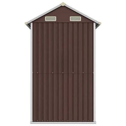 Gerätehaus Braun 192x152,5x237 cm Verzinkter Stahl