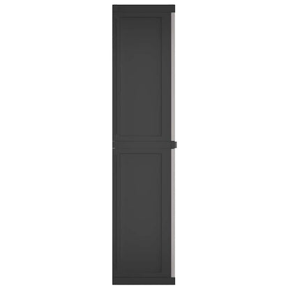 Gartenschrank Grau und Schwarz 65x37x165 cm PP