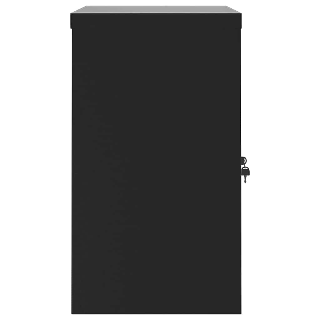 Aktenschrank Schwarz 90x40x70 cm Stahl