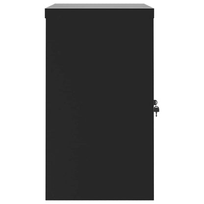 Aktenschrank Schwarz 90x40x70 cm Stahl