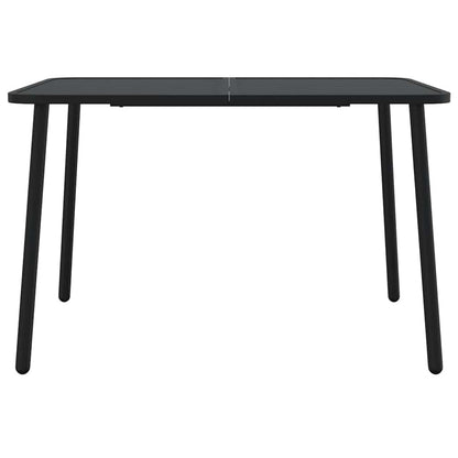 5-tlg. Garten-Essgruppe Anthrazit Stahl