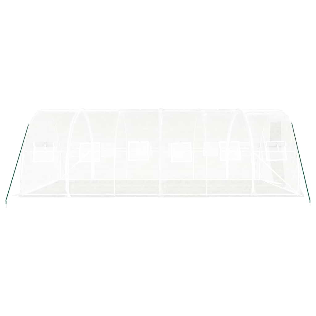 Gewächshaus mit Stahlrahmen Weiß 18 m² 6x3x2 m