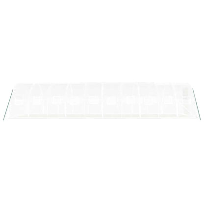 Gewächshaus mit Stahlrahmen Weiß 30 m² 10x3x2 m