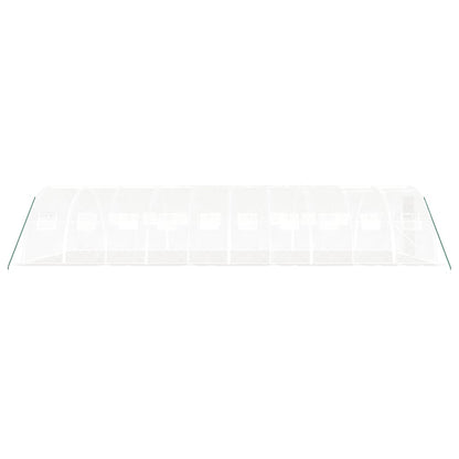 Gewächshaus mit Stahlrahmen Weiß 40 m² 10x4x2 m